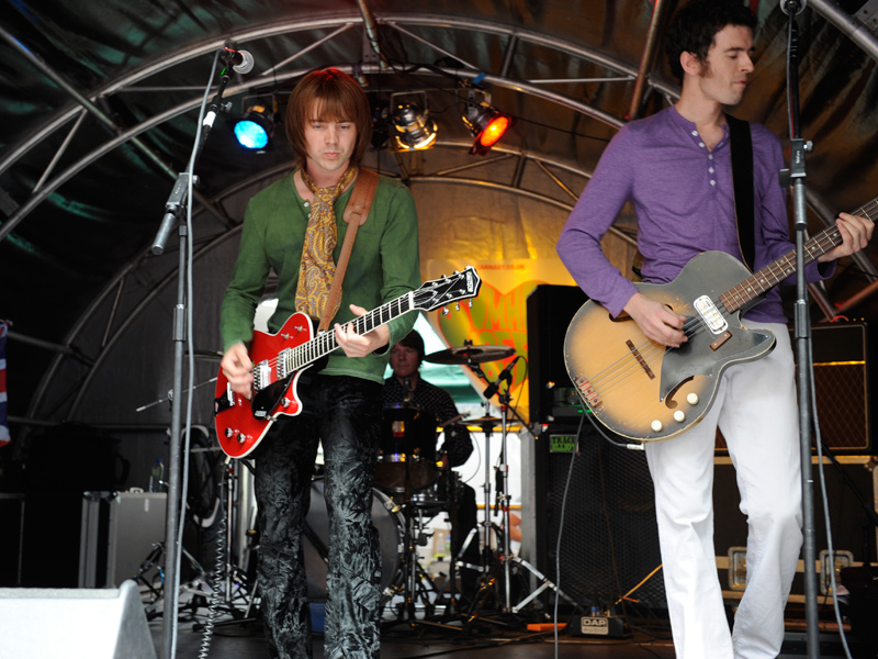 Small Fakers on stage in Carnaby Street, London