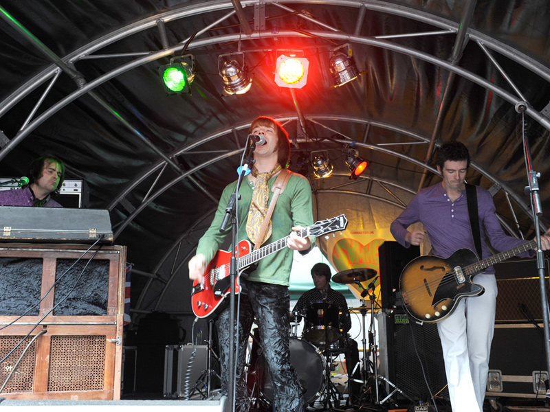Small Fakers on stage in Carnaby Street, London