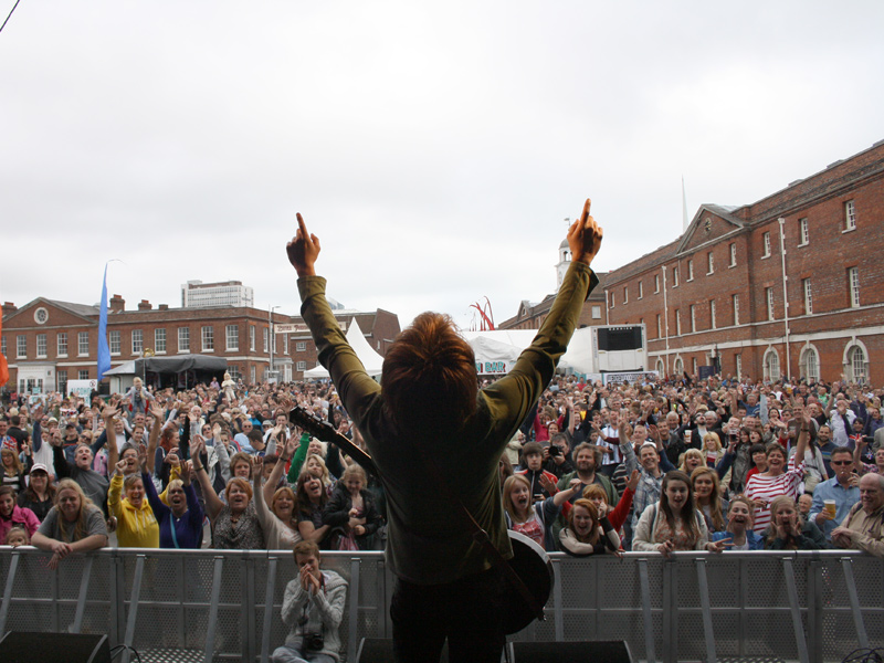 Matt on stage at Victorious Vintage in Portsmouth