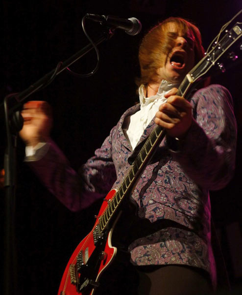 Matt on stage at The Wharf in Tavistock